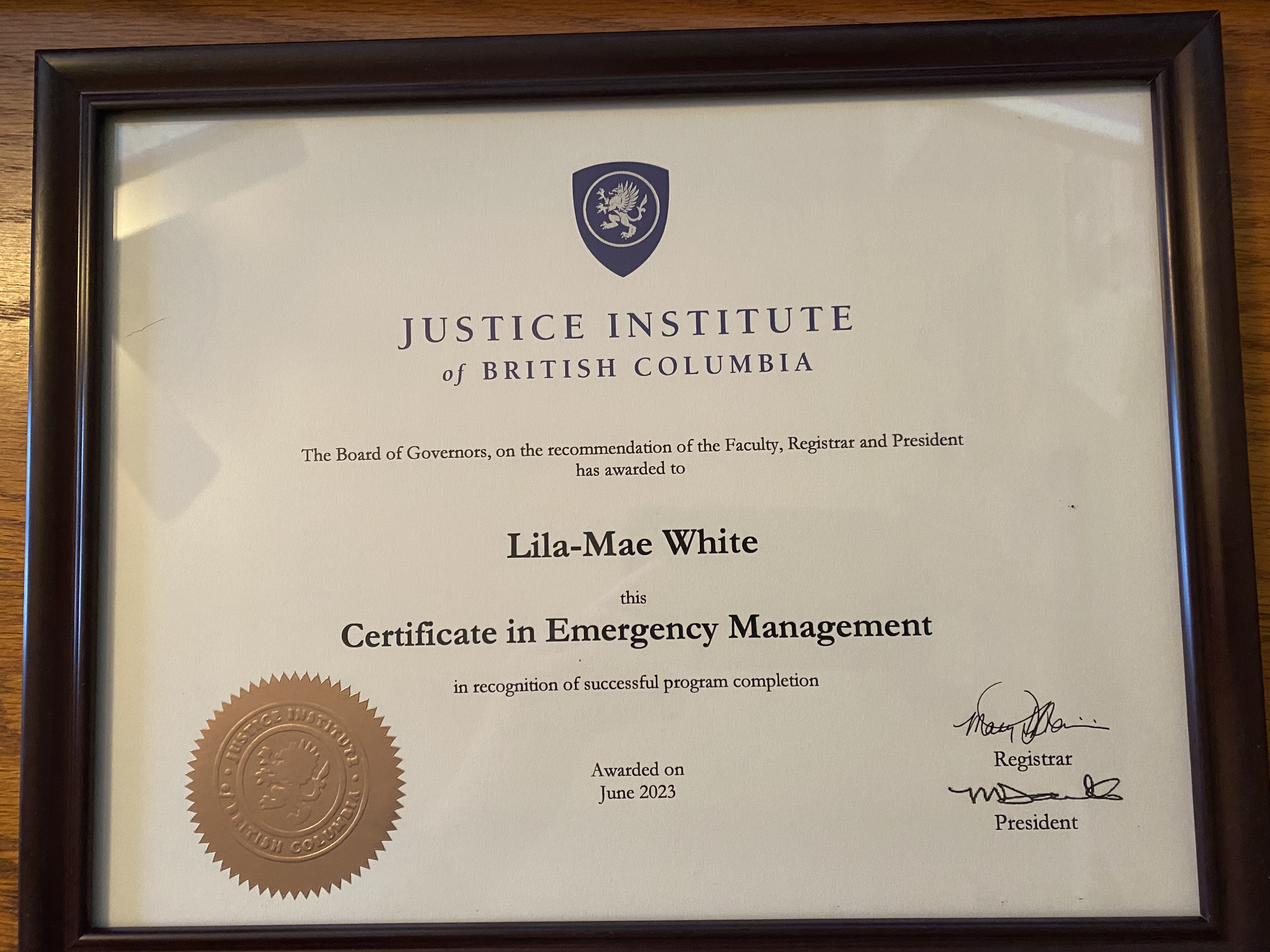 emergency management certificate